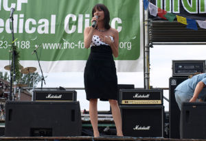 Jodie Emery speaking onstage at Seattle Hempfest 2009. (Photo by Jeremiah Vandermeer - click to enlarge)